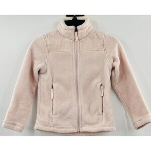 32 Degrees Heat Girl's Plush Faux Fur Full Zip Mock Neck Jacket Pink Small 5/6